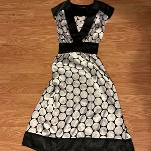 Satin Polk a dot Dress
